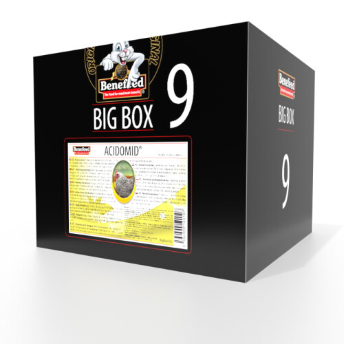 Acidomid BOX hydina 9 l – prevencia plesní a kokcidií doplnok pre chov