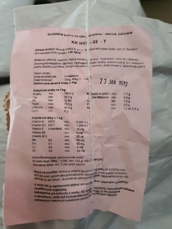Jorula HYD02 Brojler Rast 25 kg – granule
