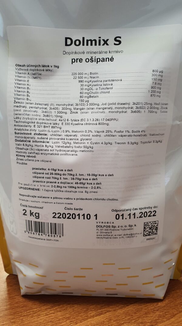 Dolmix S 2 kg – vitamínový doplnok pre ošípané
