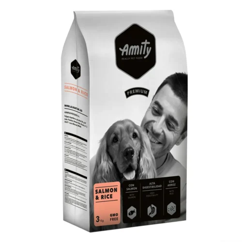 Amity Premium Dog Salmon & Rice 15 kg + 3 kg bonus