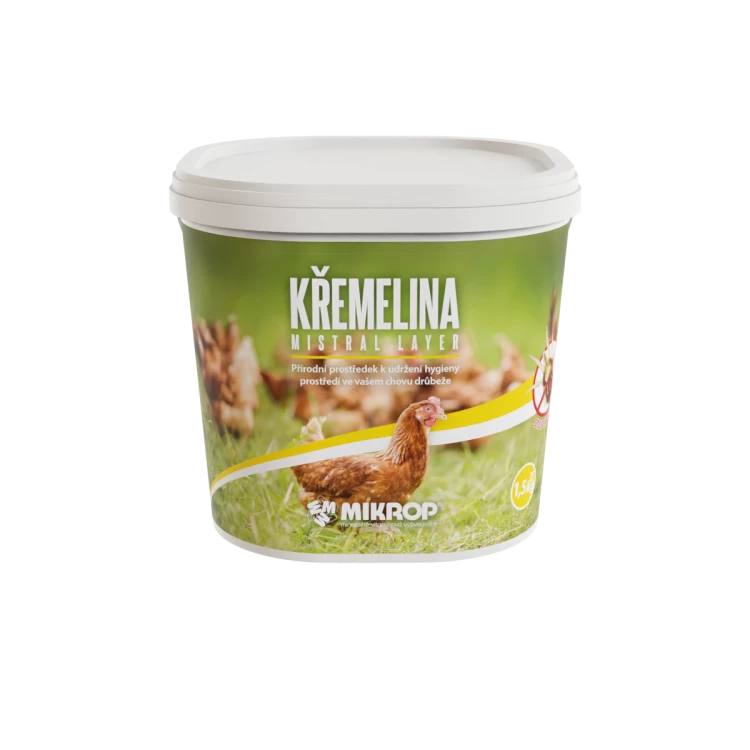 Mistral Layer kremelina pre hydinu 1,5 kg prípravok pre chov
