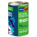 Beefy Buffy hydinové kúsky v šťave pre psy 415 g – konzerva