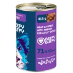 Beefy Buffy morčacie kúsky v omáčke pre psy 415 g – konzerva