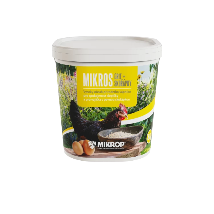 MIKROS Grit + škrupiny 5 kg doplnok pre chov