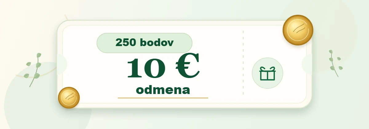 Odmena 10 eur za 250 bodov v Matejka klube