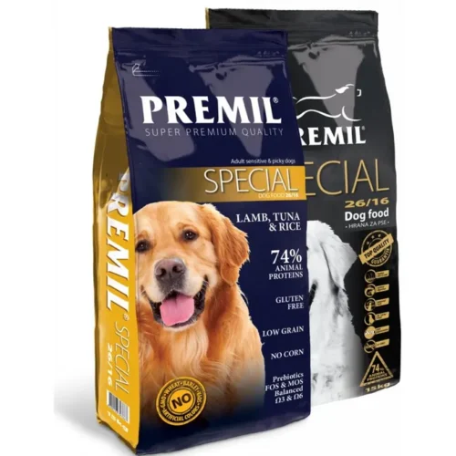 Premil Special 26/16 15 kg – granule pre aktívne psy granule pre psy