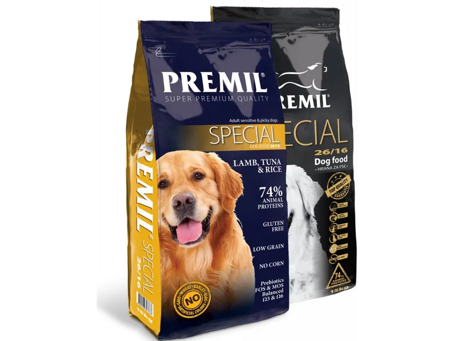 Premil Special 26/16 15 kg – granule pre aktívne psy granule pre psy