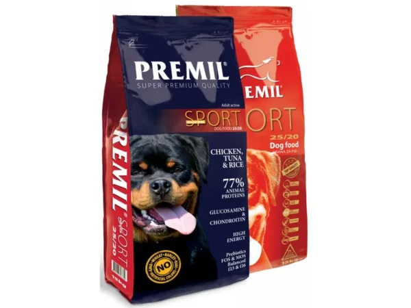 Premil Super Sport 25/20 15 kg – granule pre aktívne psy granule pre psy