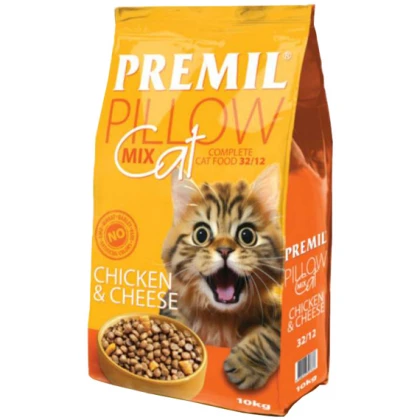 Premil Pillow Mix Cat Chicken & Cheese 10 kg