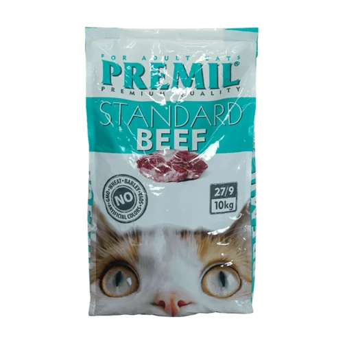 premil-premium-standard-beef-cat-10-kg.webp Premil Cat Adult Standard Beef 27/9 10 kg granule pre mačky