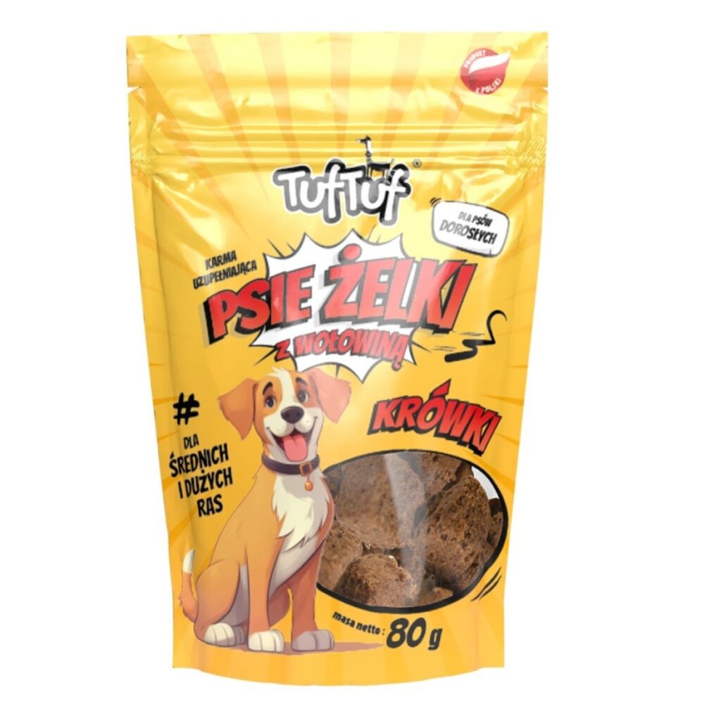 TufTuf super mäkké hovädzie kocky pre väčšie plemená 80 g