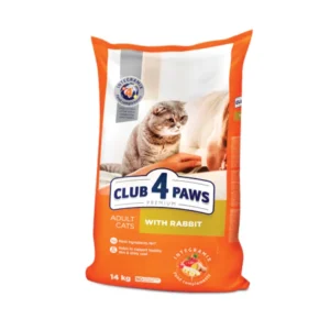 CLUB 4 PAWS Premium pre dospelé mačky – králik 14 kg