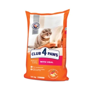 CLUB 4 PAWS Premium pre dospelé mačky – teľacie 14 kg