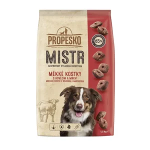 Propesko Dog Mistr Adult hovädzie mäkké kúsky 1,5 kg