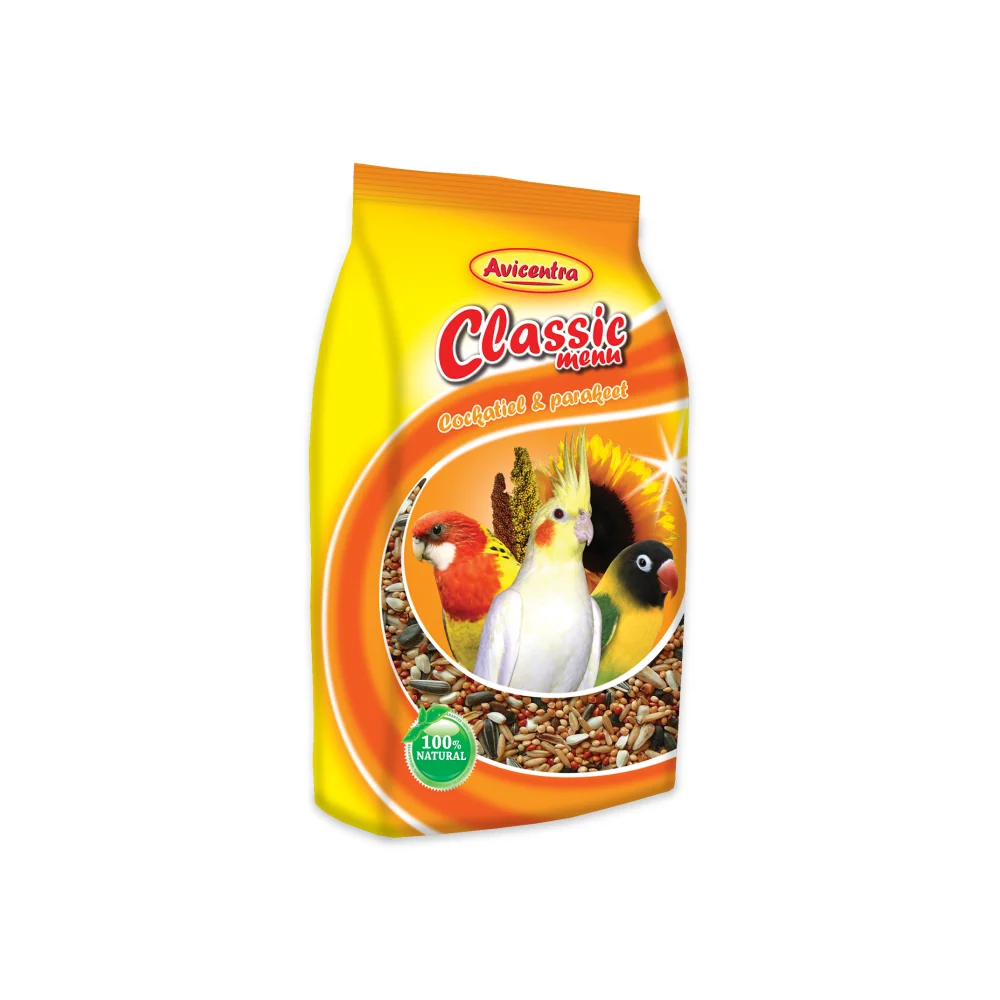 Avicentra Malý papagáj Classic 20 kg – zmes pre malé a stredné papagáje