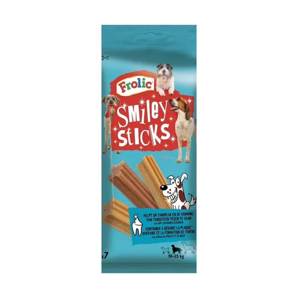 FROLIC Smiley Sticks pre psy – 7 tyčiniek, 175 g