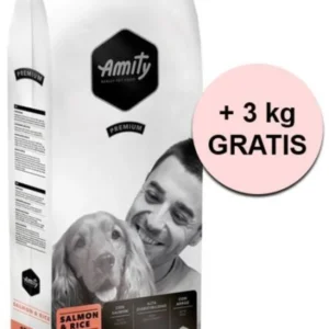 Amity Premium Dog Salmon & Rice 15 kg + 3 kg bonus