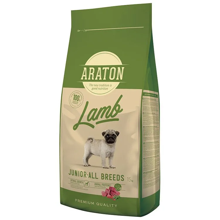 ARATON Junior All Breeds Lamb 15 kg – granule pre šteňatá