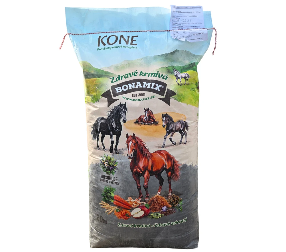 Ilustračný obal Bonamix Basic Horse 20 kg; predávaný produkt je Sport Horse Müsli 25 kg